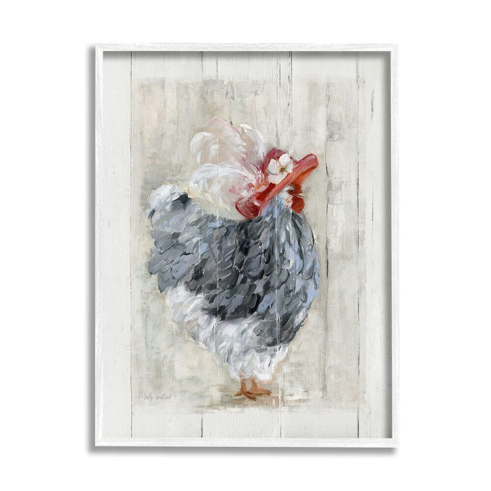 4992 Farm Chicken in Traditional Brim Hat Chic Bird